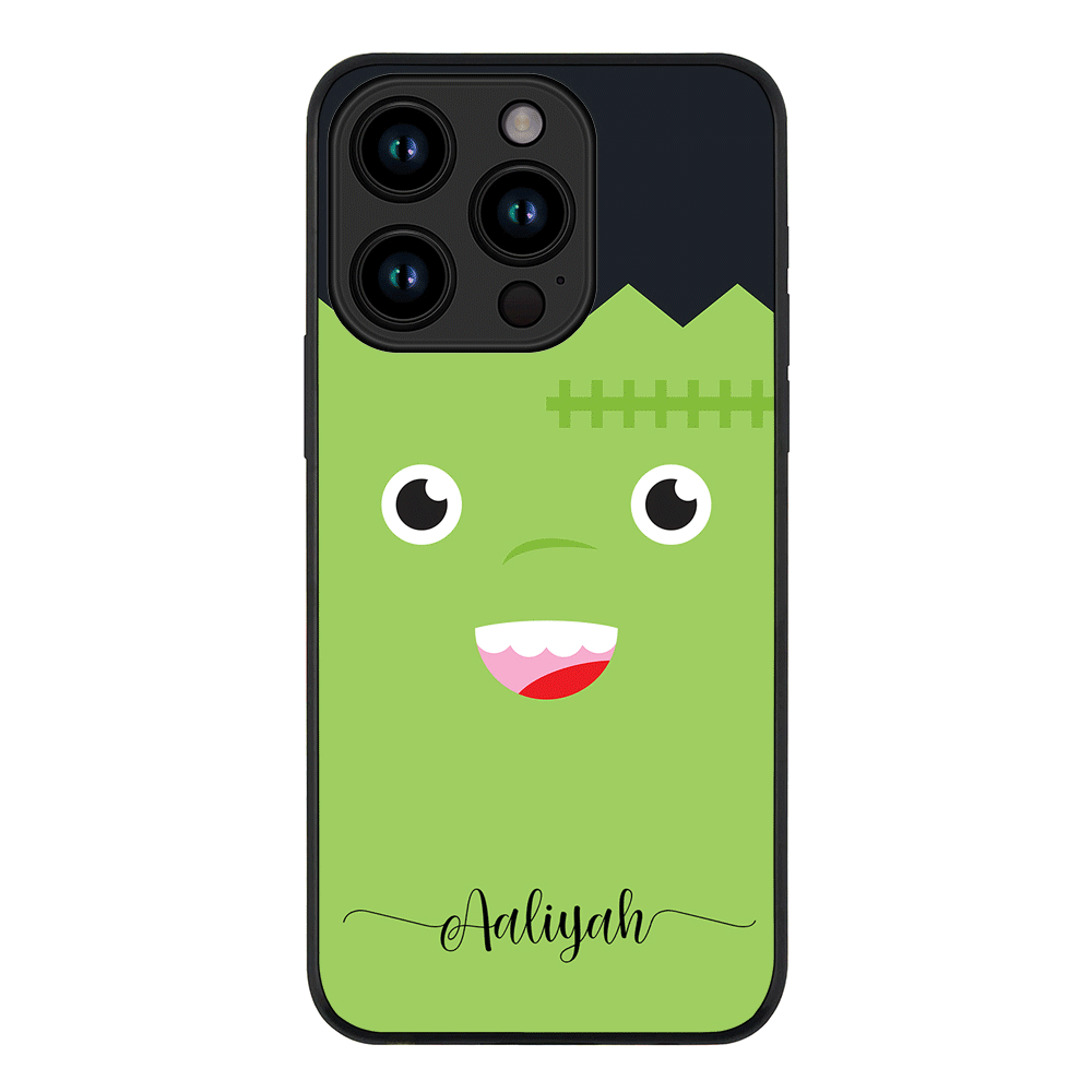 Apple iPhone 15 Pro / Rugged Black Personalized Text Cute Monsters, Phone Case - Stylizedd.com