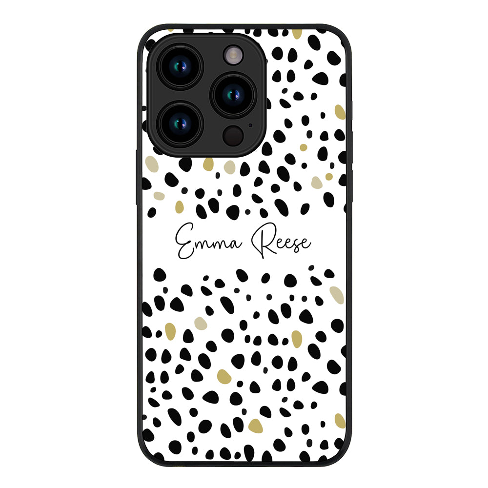 Apple iPhone 15 Pro / Tough Pro Pebble Multi Color Custom Text, My Name Phone Case - Stylizedd.com