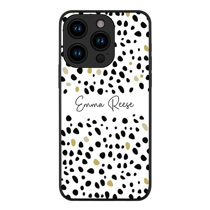 Apple iPhone 15 Pro / Tough Pro Pebble Multi Color Custom Text, My Name Phone Case - Stylizedd.com