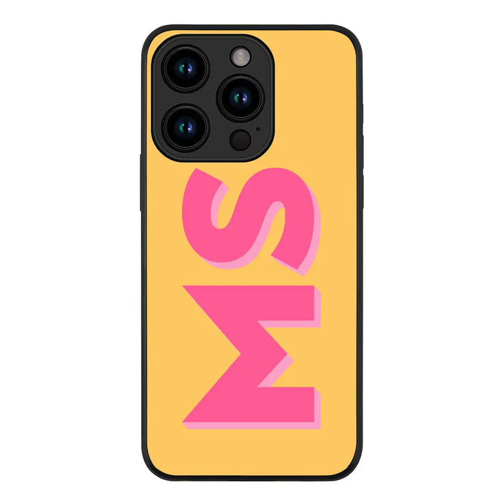 Apple iPhone 15 Pro / Tough Pro Personalized Monogram Initial 3D Shadow Text Phone Case - Stylizedd.com