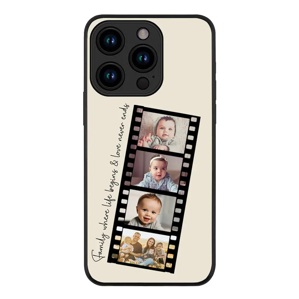 Apple iPhone 15 Pro / Rugged Black Custom Film Strips Personalised Movie Strip, Phone Case - Stylizedd.com