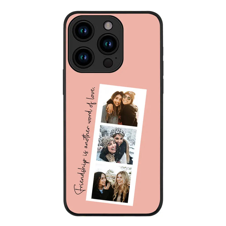 Apple iPhone 15 Pro / Rugged Black Custom Photo Strip Polaroid Style, Phone Case - Stylizedd.com