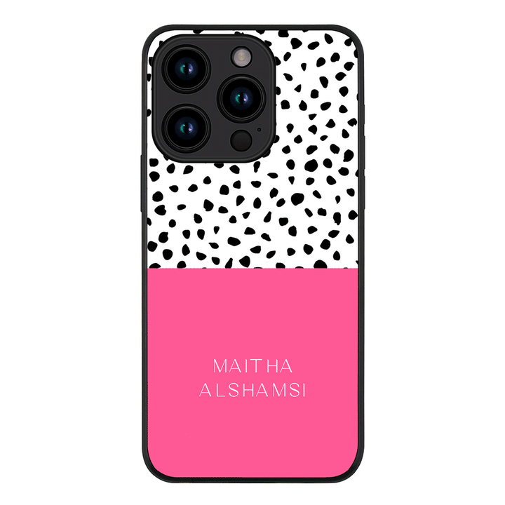 Apple iPhone 15 Pro / Tough Pro Personalized Text Colorful Spotted Dotted, Phone Case - Stylizedd.com
