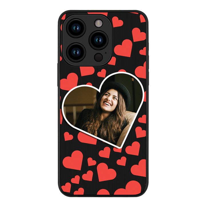 Apple iPhone 15 Pro / Tough Pro Custom Photo Heart shaped, Phone Case - Stylizedd.com
