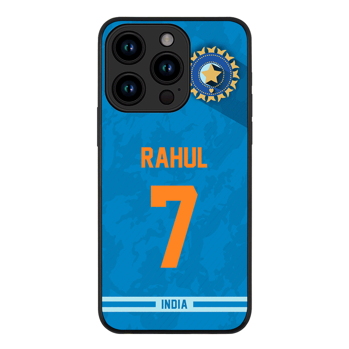 Apple iPhone 15 Pro / Rugged Black Personalized Cricket Jersey Phone Case Custom Name & Number - Stylizedd.com