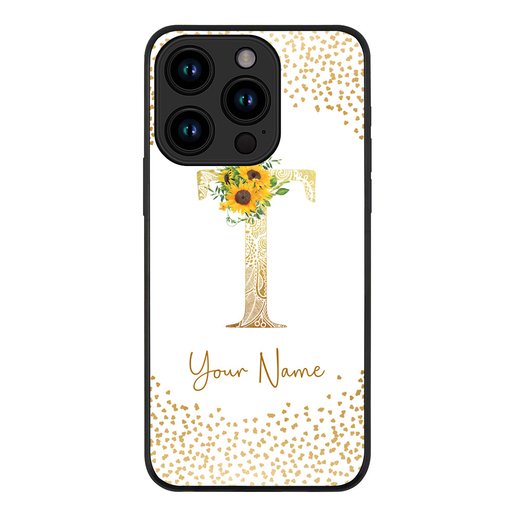 Apple iPhone 15 Pro / Tough Pro Floral Mandala Initial Phone Case - Stylizedd.com