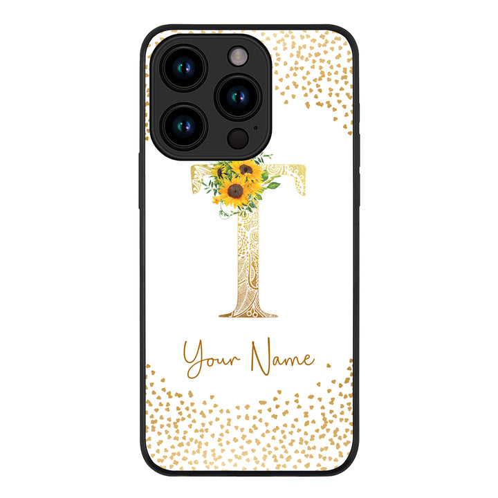Apple iPhone 15 Pro / Tough Pro Floral Mandala Initial Phone Case - Stylizedd.com