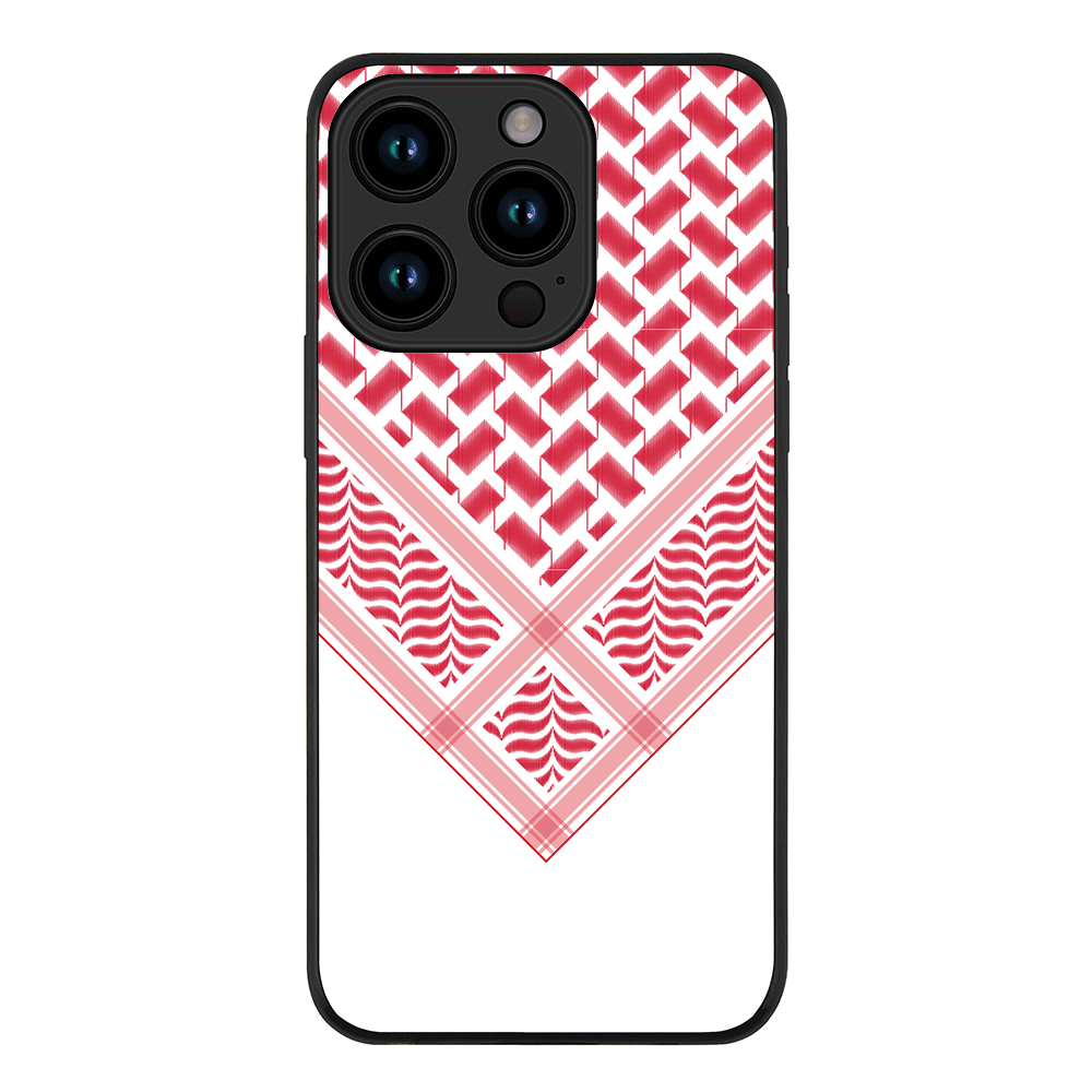 Apple iPhone 15 Pro / Rugged Black Custom Arab Shemagh, Phone Case - Stylizedd.com