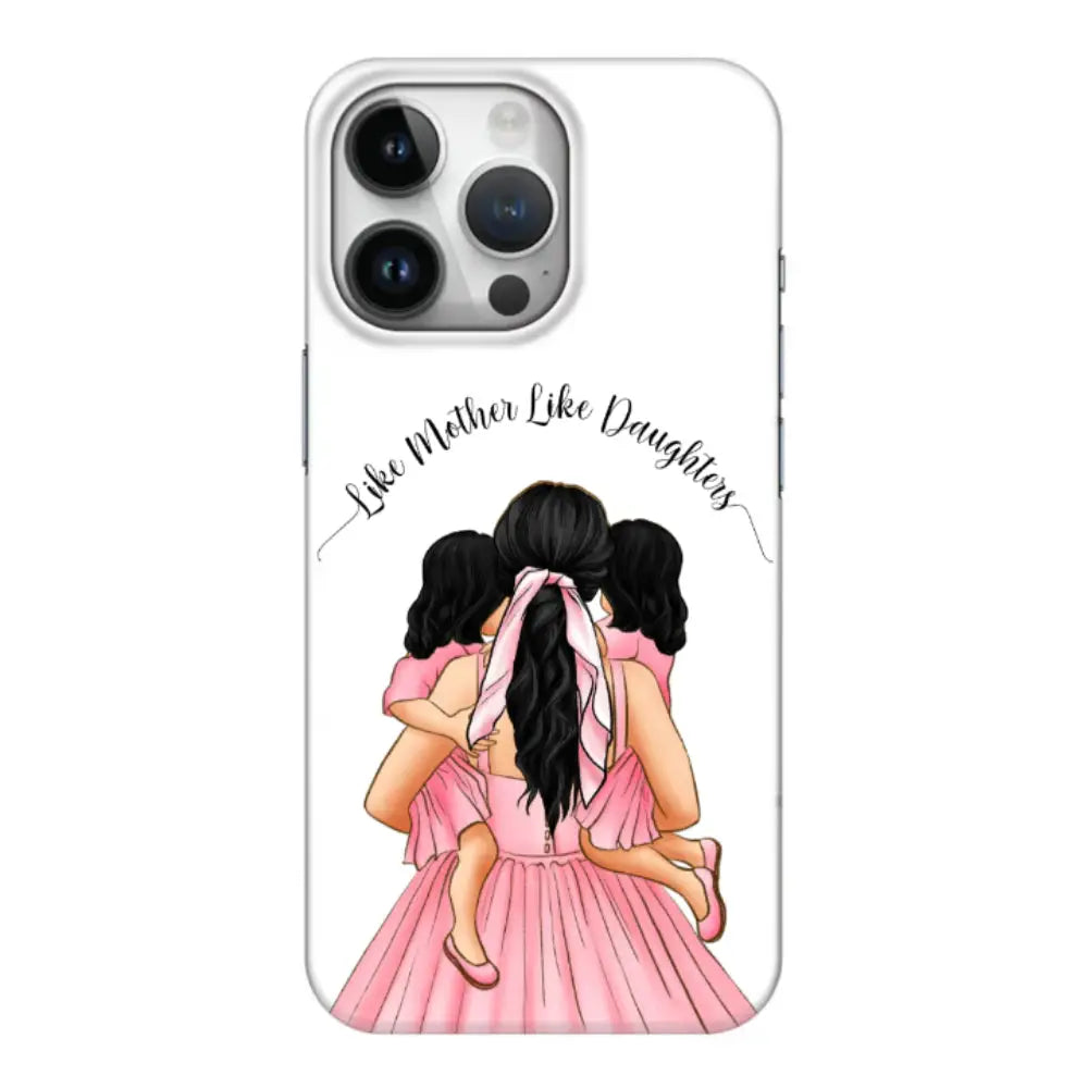Apple iPhone 15 Pro / Snap Classic Mother 2 daughters Custom Clipart, Text Phone Case - Stylizedd.com