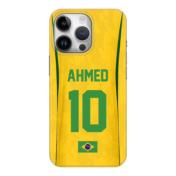 Apple iPhone 15 Pro / Clear Classic Personalized Football Jersey Phone Case Custom Name & Number - Stylizedd.com