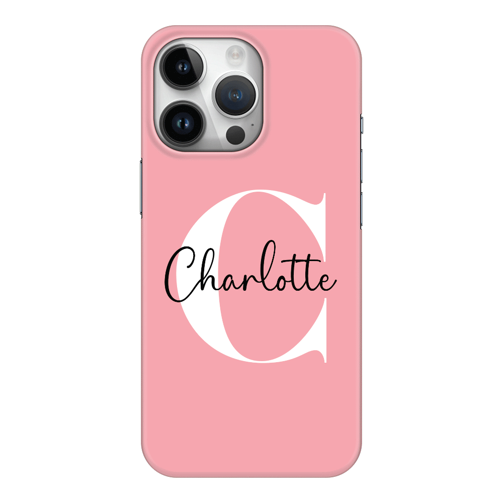 Apple iPhone 15 Pro / Clear Classic Custom Monogram Large Initial Name & Letter, Phone Case - Stylizedd.com