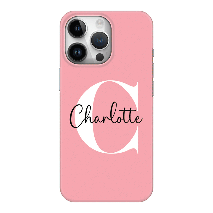 Apple iPhone 15 Pro / Clear Classic Custom Monogram Large Initial Name & Letter, Phone Case - Stylizedd.com