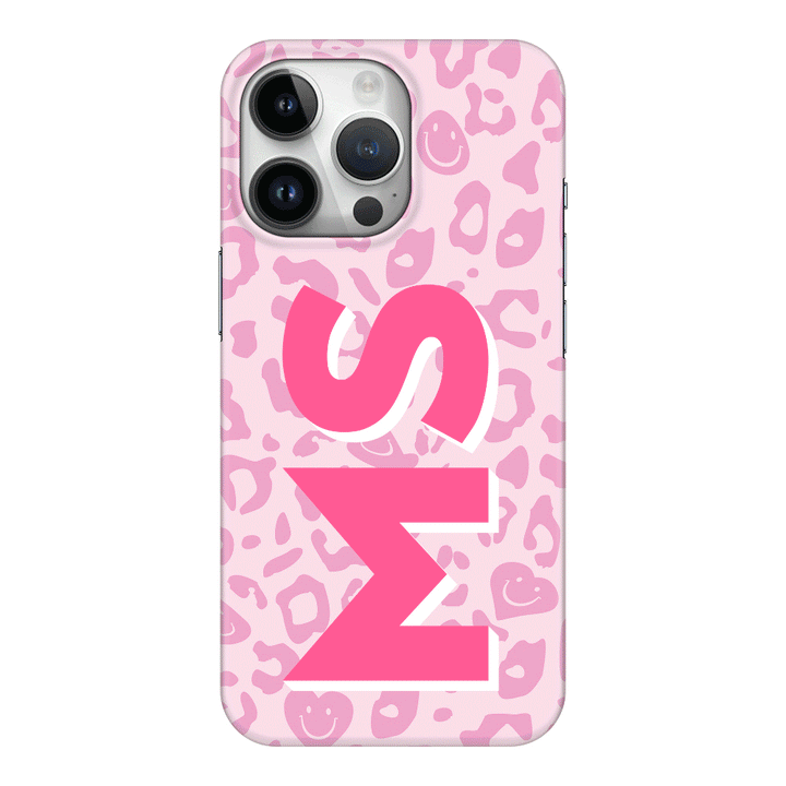 Apple iPhone 15 Pro / Clear Classic Custom Monogram Initial 3D Shadow Text Seamless Pattern, Phone Case - Stylizedd.com