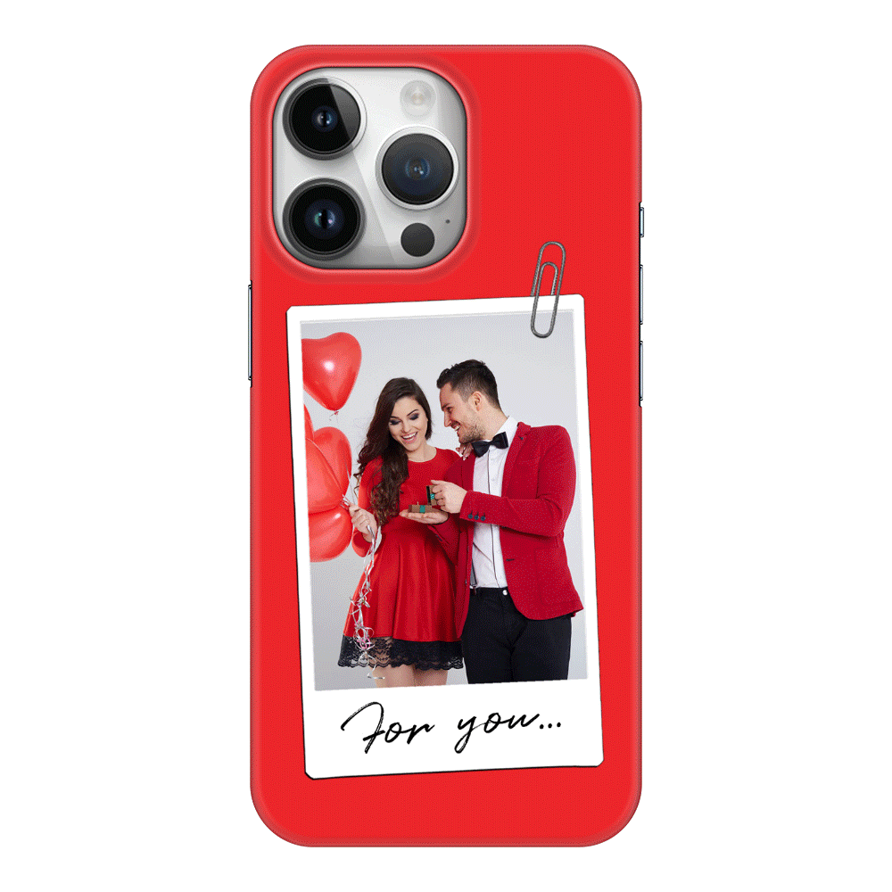 Apple iPhone 15 Pro / Clear Classic Personalized Polaroid Photo Valentine, Phone Case - Stylizedd.com