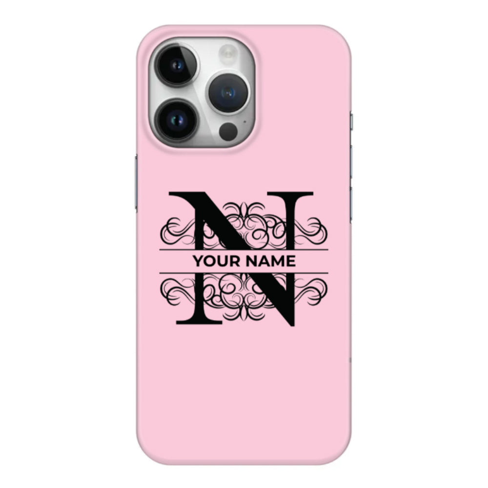 Apple iPhone 15 Pro / Clear Classic Split Floral Initial Phone Case - Stylizedd.com