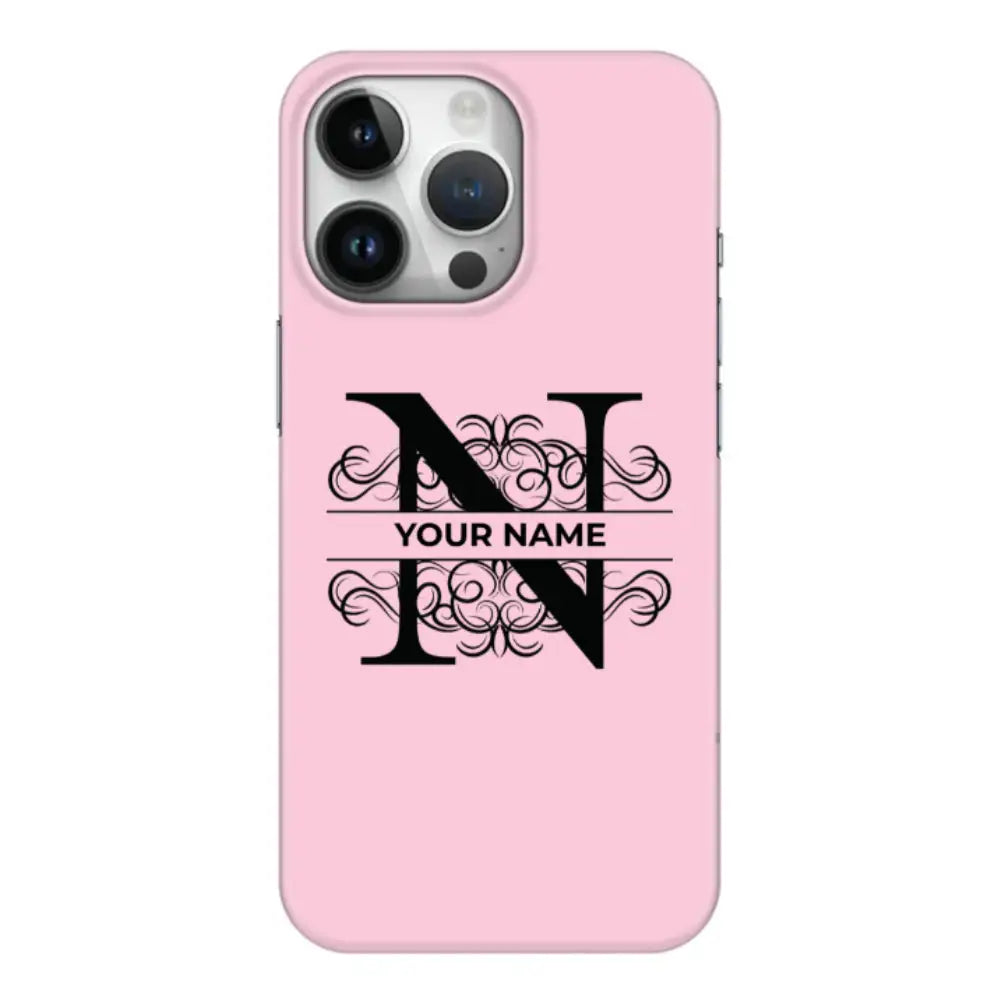 Apple iPhone 15 Pro / Snap Classic Split Floral Initial Phone Case - Stylizedd.com