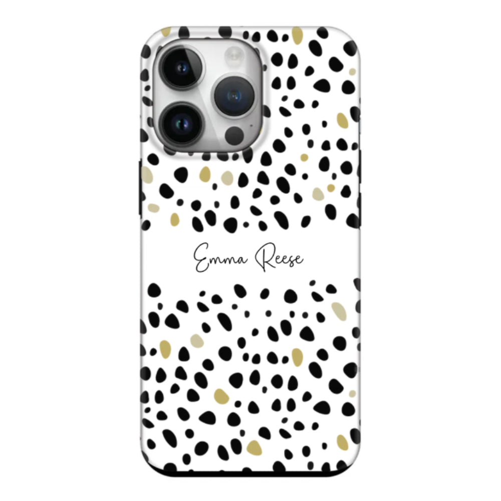Apple iPhone 15 Pro / Snap Classic Pebble Multi Color Custom Text, My Name Phone Case - Stylizedd.com