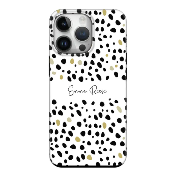 Apple iPhone 15 Pro / Tough Pro Pebble Multi Color Custom Text, My Name Phone Case - Stylizedd.com