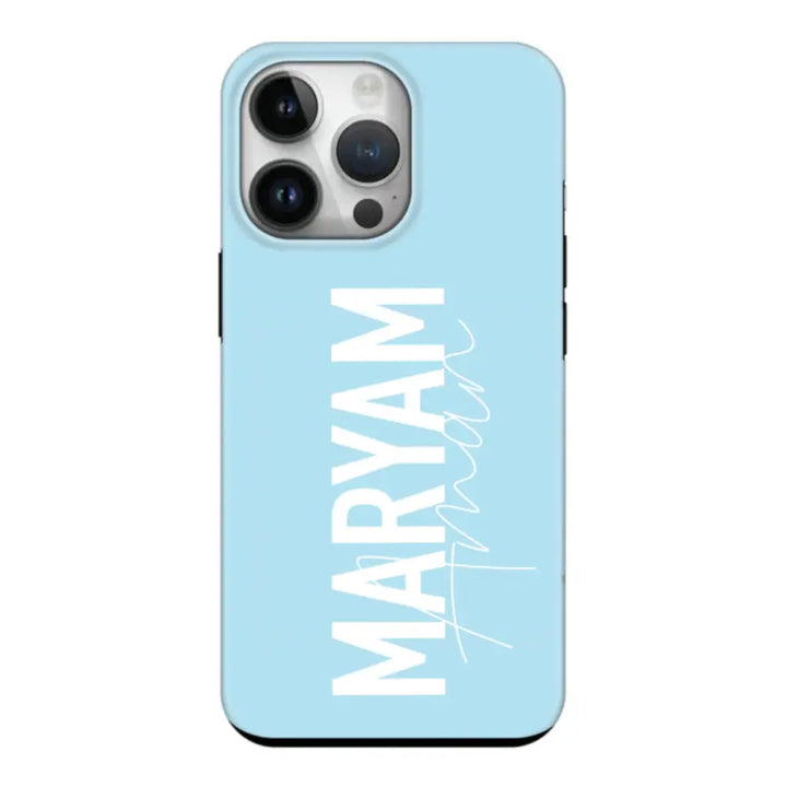 Apple iPhone 15 Pro / Tough Pro Personalized Name Vertical, Phone Case - Stylizedd.com