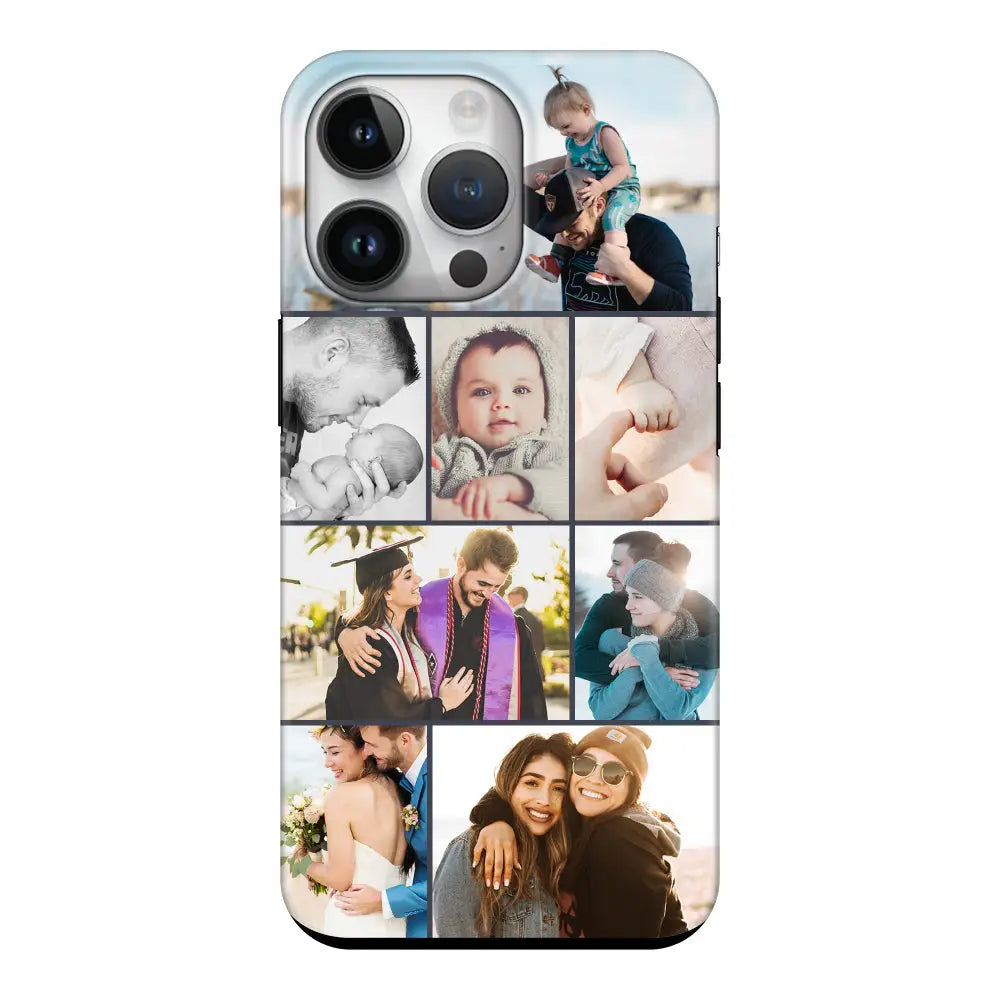 Apple iPhone 15 Pro / Tough Pro Personalised Photo Collage Grid Phone Case - Stylizedd.com