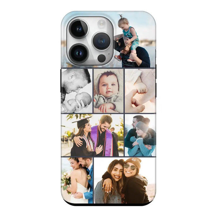 Apple iPhone 15 Pro / Tough Pro Personalised Photo Collage Grid Phone Case - Stylizedd.com