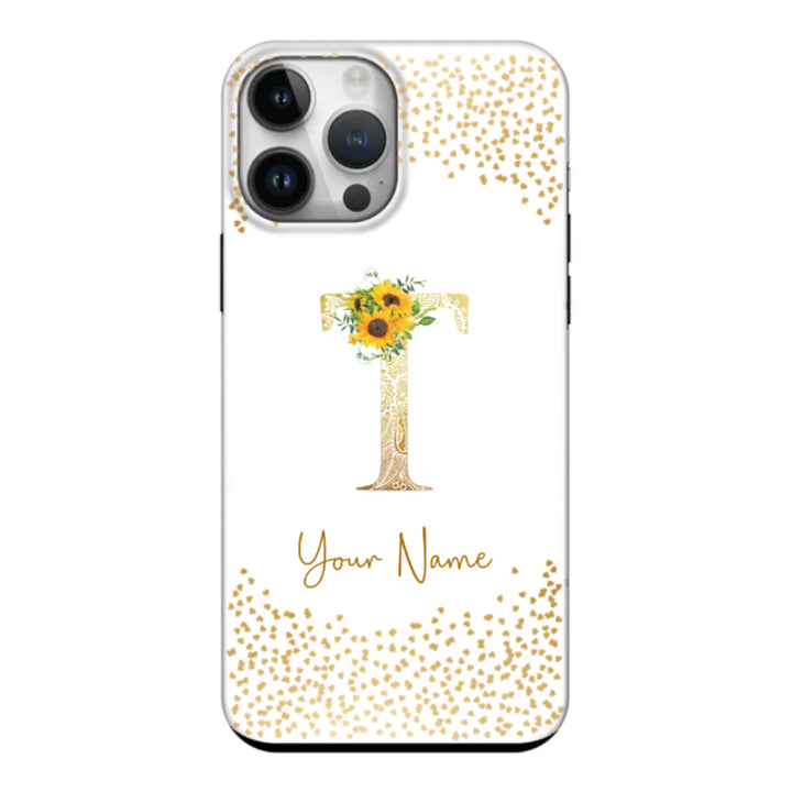 Apple iPhone 15 Pro / Snap Classic Floral Mandala Initial Phone Case - Stylizedd.com