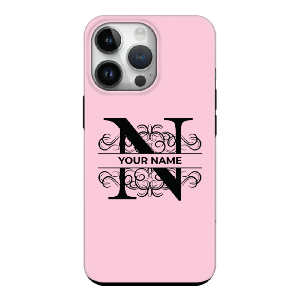 Apple iPhone 15 Pro / Snap Classic Split Floral Initial Phone Case - Stylizedd.com