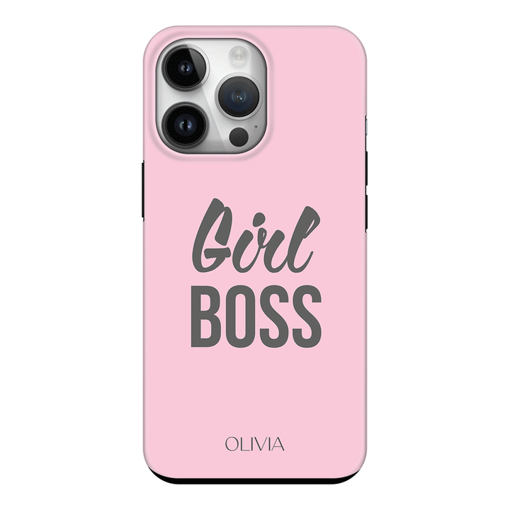 Apple iPhone 15 Pro / Tough Pro Personalized Name Girl Boss, Phone Case - Stylizedd.com