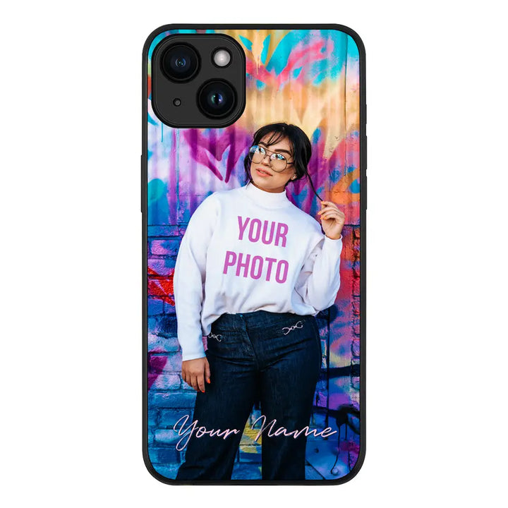 Apple iPhone 15 / Rugged Black Custom Photo, My Style Phone Case - Stylizedd.com