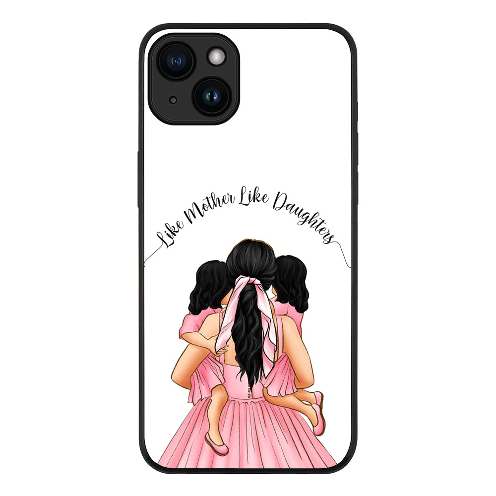 Apple iPhone 15 / Tough Pro Mother 2 daughters Custom Clipart, Text Phone Case - Stylizedd.com