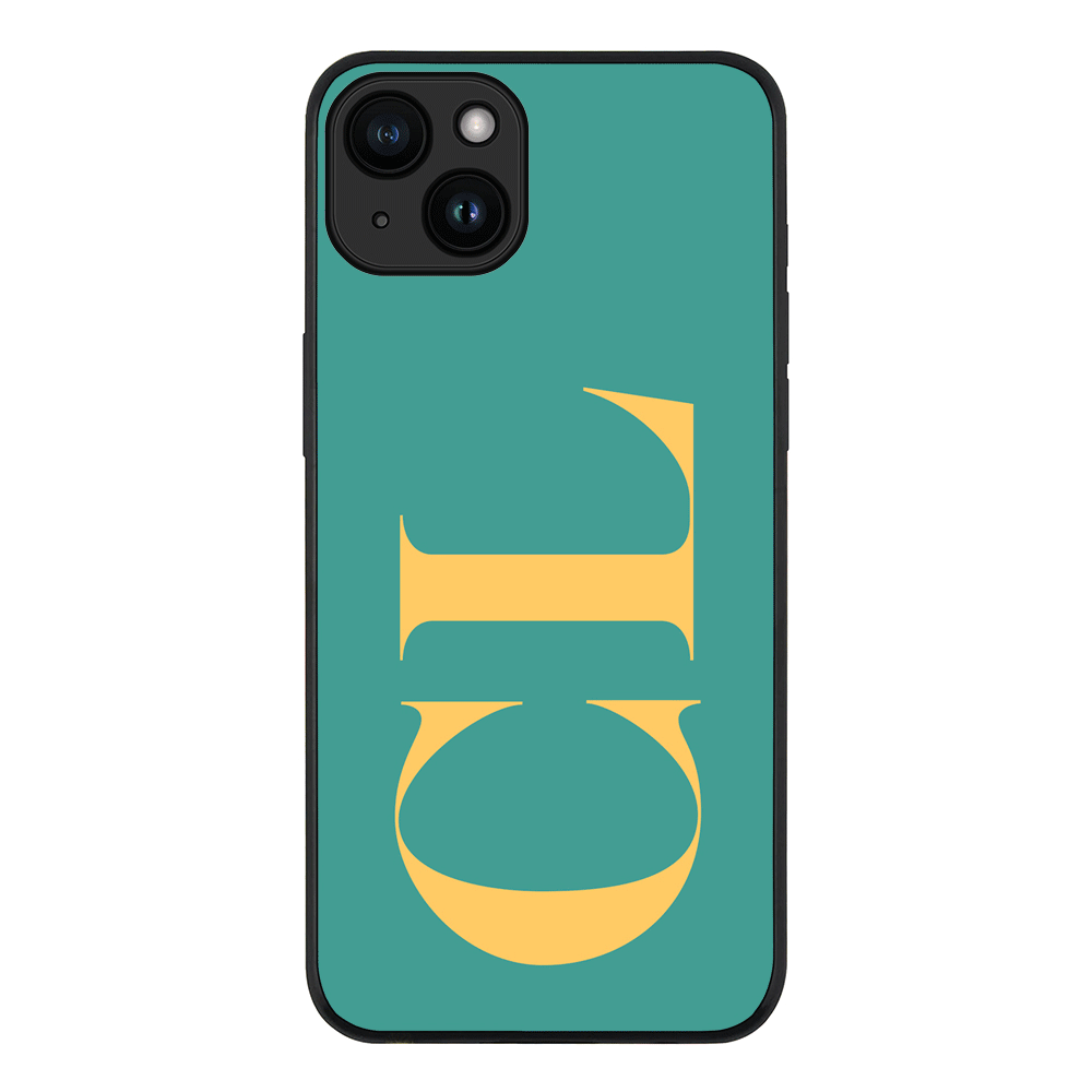 Apple iPhone 15 / Tough Pro Personalized Monogram Large Initial 3D Shadow Text, Phone Case - Stylizedd.com