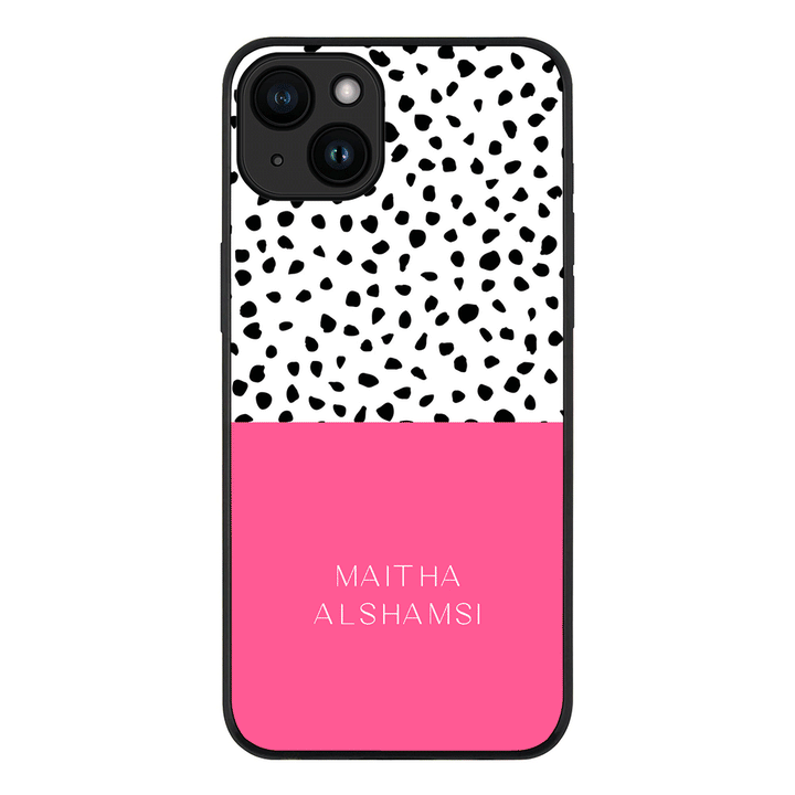 Apple iPhone 15 / Tough Pro Personalized Text Colorful Spotted Dotted, Phone Case - Stylizedd.com