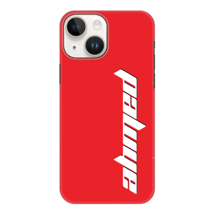 Apple iPhone 15 / Clear Classic Custom Text, Vertical Name Phone Case - Stylizedd.com