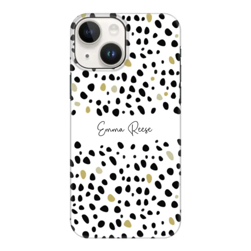 Apple iPhone 15 / Snap Classic Pebble Multi Color Custom Text, My Name Phone Case - Stylizedd.com