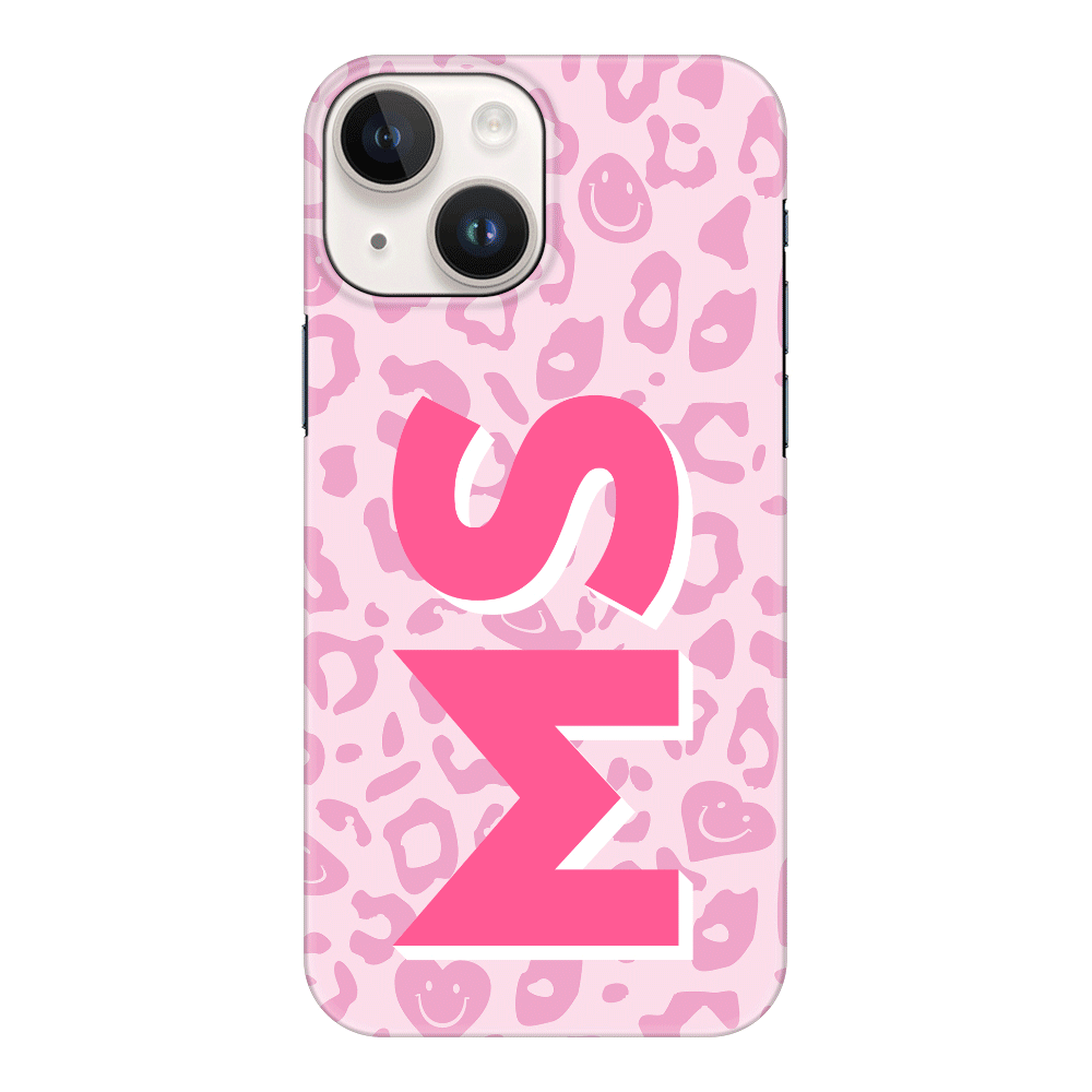 Apple iPhone 15 / Clear Classic Custom Monogram Initial 3D Shadow Text Seamless Pattern, Phone Case - Stylizedd.com