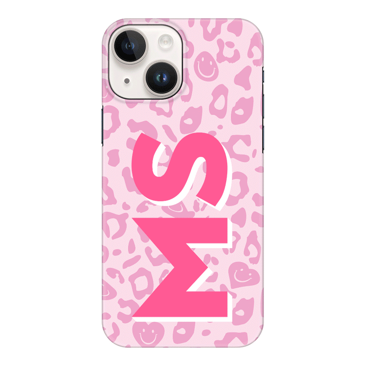 Apple iPhone 15 / Clear Classic Custom Monogram Initial 3D Shadow Text Seamless Pattern, Phone Case - Stylizedd.com