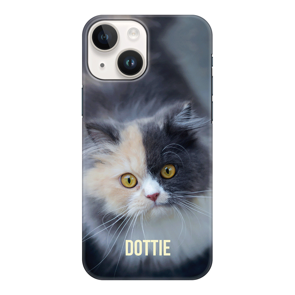 Apple iPhone 15 / Clear Classic Personalized Pet Cat, Phone Case - Stylizedd.com