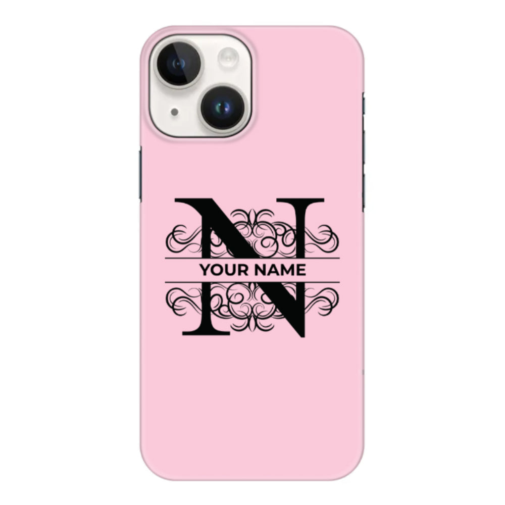 Apple iPhone 15 / Clear Classic Split Floral Initial Phone Case - Stylizedd.com