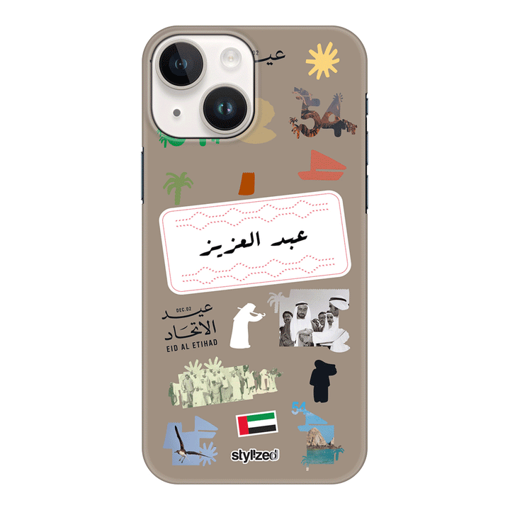 Apple iPhone 15 / Snap Classic Custom Eid Al Etihad 54 National Day Sticker, Phone Case - Stylizedd.com
