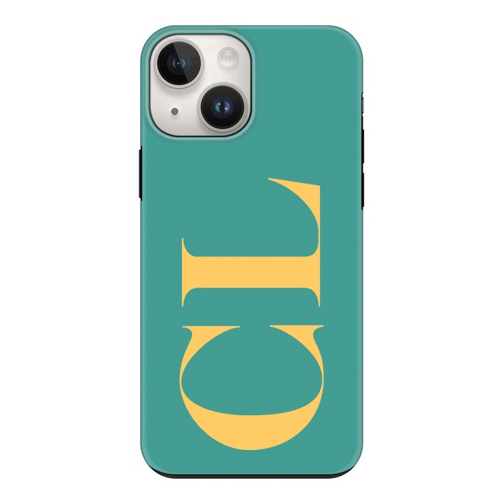 Apple iPhone 15 / Snap Classic Personalized Monogram Large Initial 3D Shadow Text, Phone Case - Stylizedd.com