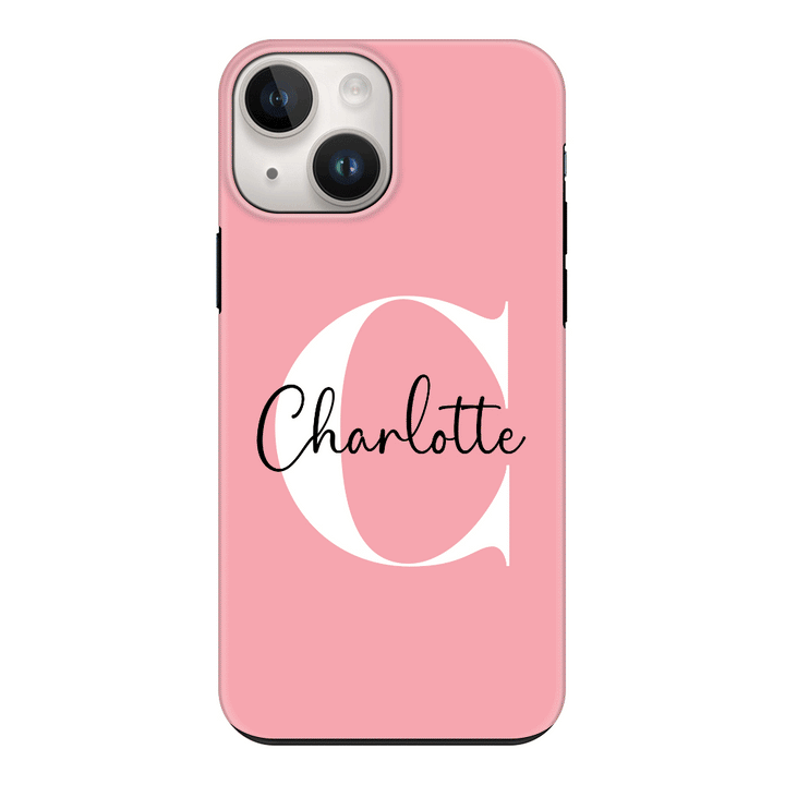 Apple iPhone 15 / Snap Classic Custom Monogram Large Initial Name & Letter, Phone Case - Stylizedd.com