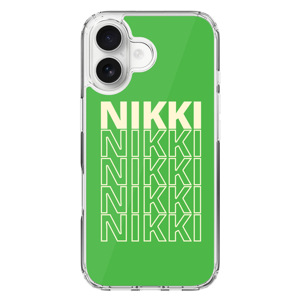 Apple iPhone 16 / Clear MagSafe Repeated Monogram Phone Case - Stylizedd.com
