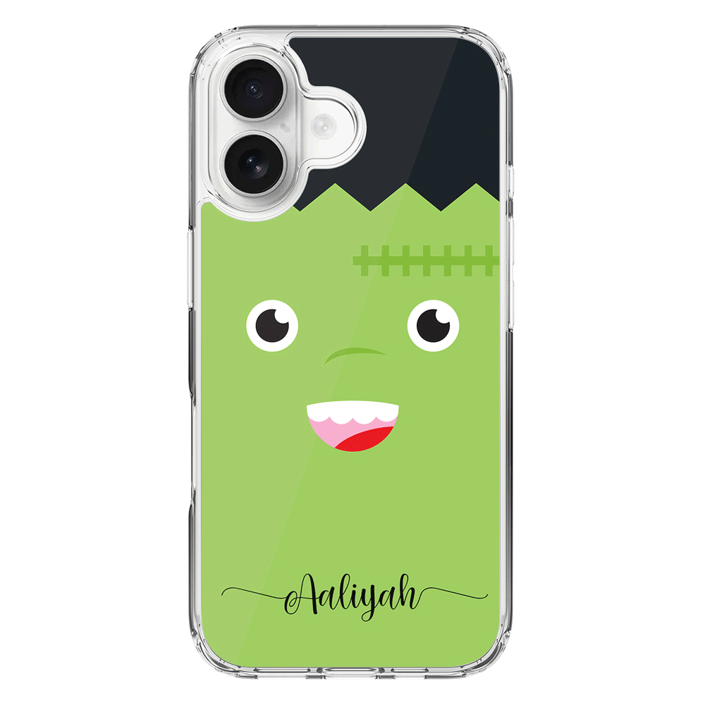 Apple iPhone 16 / Clear MagSafe Personalized Text Cute Monsters, Phone Case - Stylizedd.com