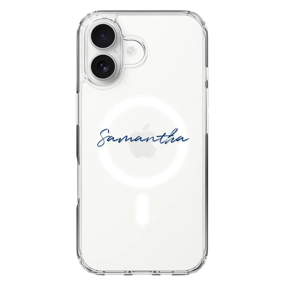 Apple iPhone 16 / Clear Classic Custom Text, My Name Phone Case - Stylizedd.com