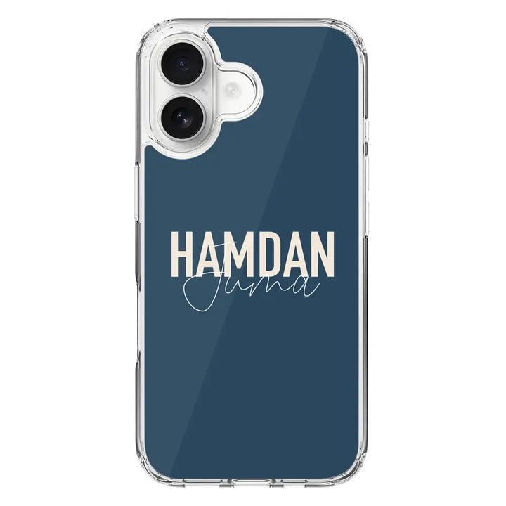 Apple iPhone 16 / Clear Classic Personalized Name Horizontal, Phone Case - Stylizedd.com