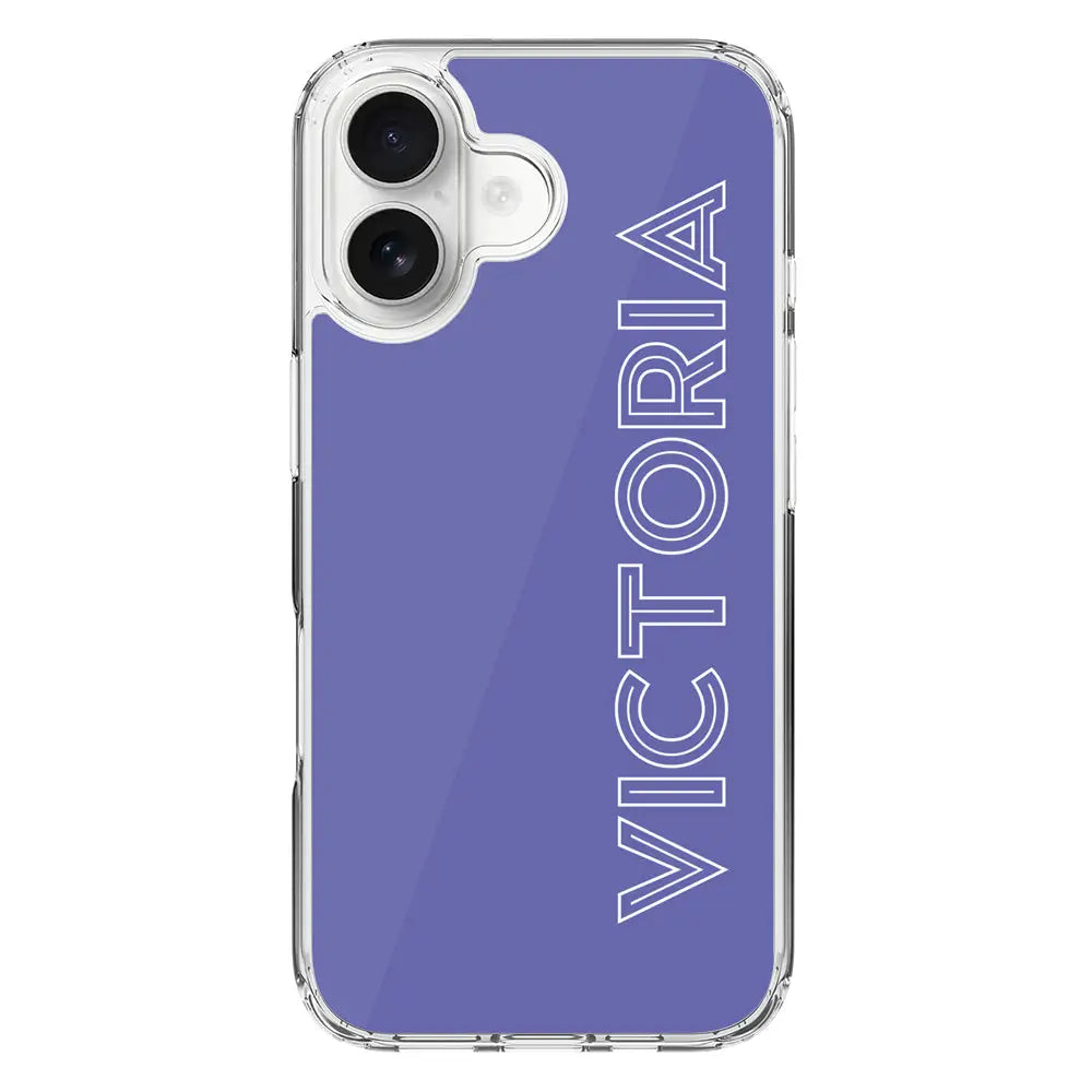 Apple iPhone 16 / Clear Classic Personalized Name, Custom Phone Case - Stylizedd.com