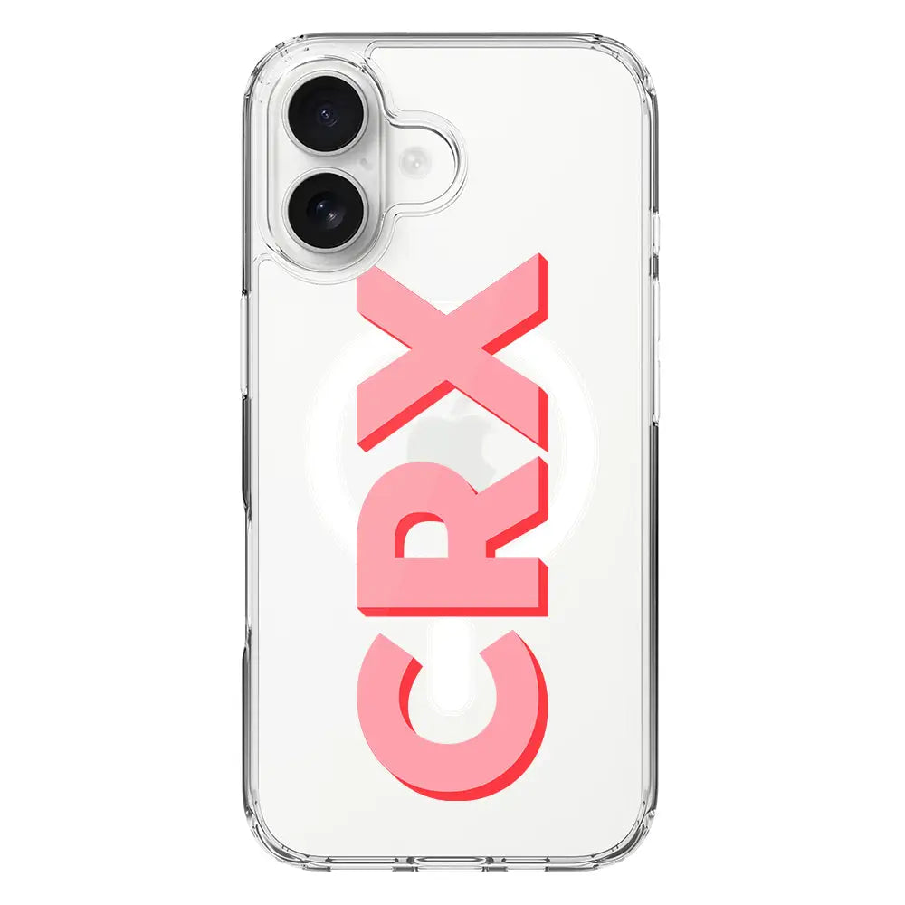 Apple iPhone 16 / Clear MagSafe Personalized Monogram Initial 3D Shadow Text Phone Case - Stylizedd.com