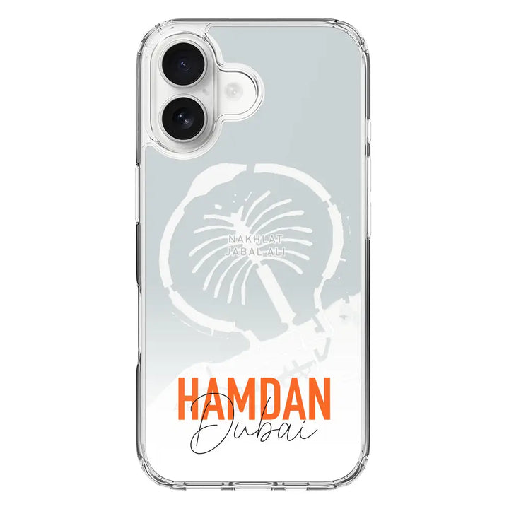 Apple iPhone 16 / Clear Classic Personalized Location Map & Name, Phone Case - Stylizedd.com