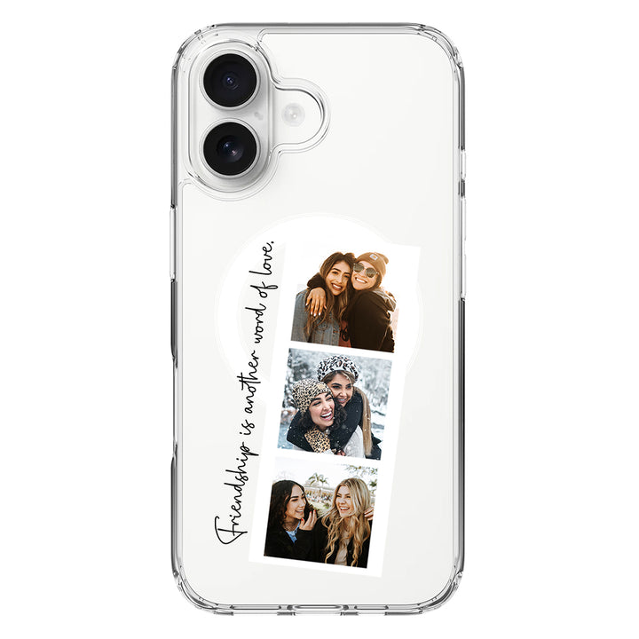 Apple iPhone 16 / Clear MagSafe Custom Photo Strip Polaroid Style, Phone Case - Stylizedd.com