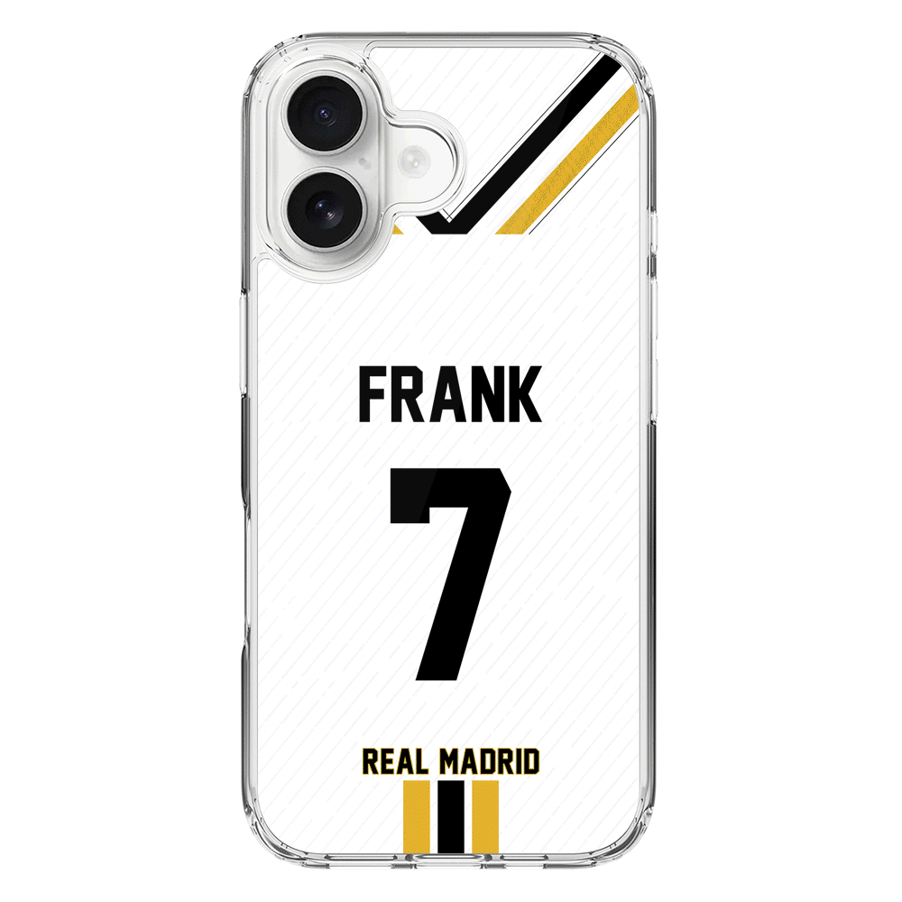Apple iPhone 16 / Clear MagSafe Personalized Football Clubs Jersey Phone Case Custom Name & Number - Stylizedd.com